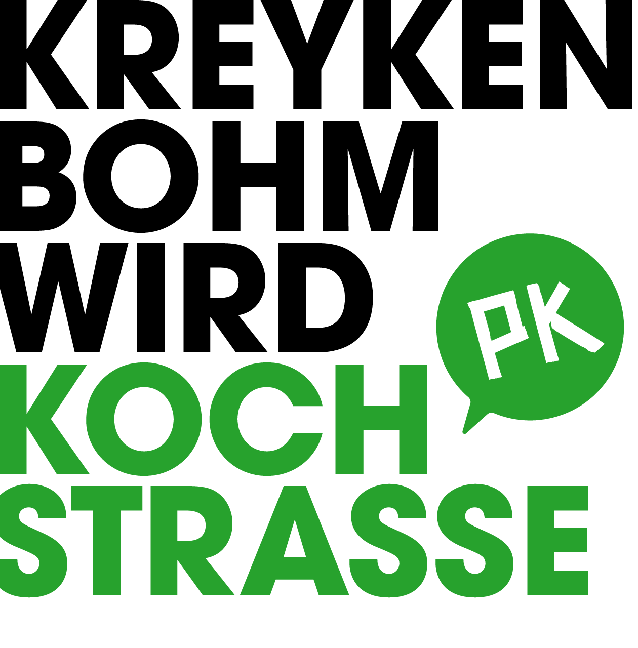 Kreykenbohm wird Kochstrasse